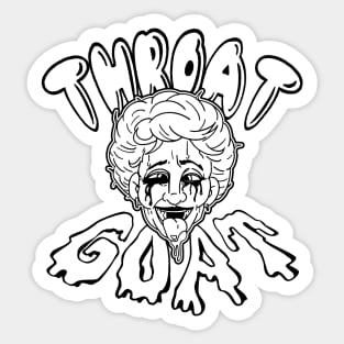 Throat GOAT Nancy Transparent black on colors! Sticker